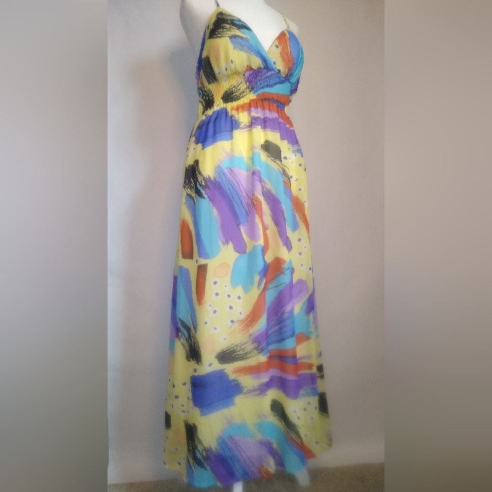 She's Cool sundress, vintage, multi-color, lightweight, large